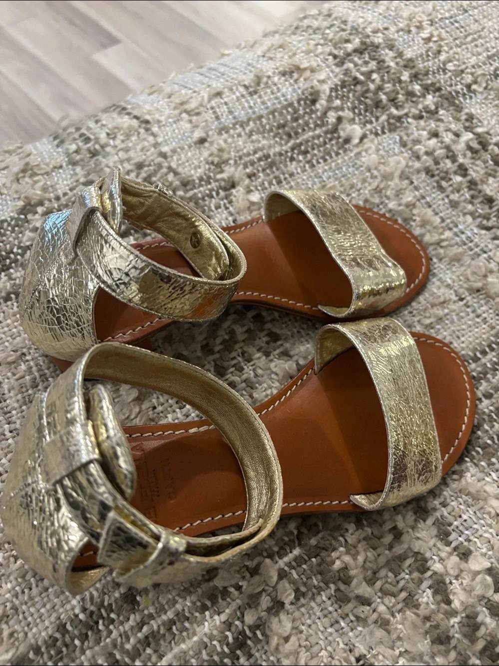 Cenedella Ankle-Strap Leather Sandals‎ Size 5.5